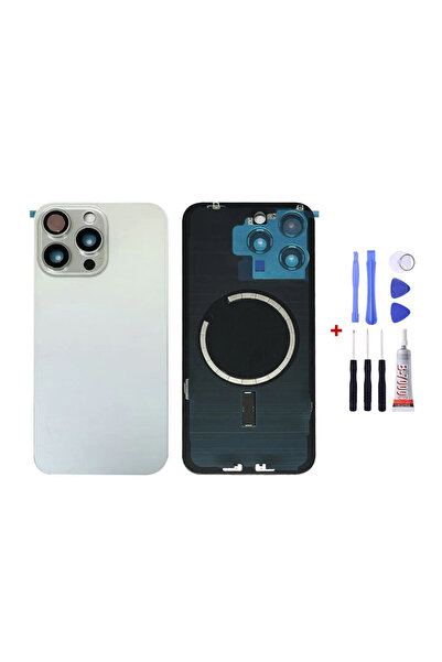 Yedcom Iphone 15 PRO MAX Beyaz Uyumlu Full Nfc ve Demirli Uyumlu Arka Kapak A...