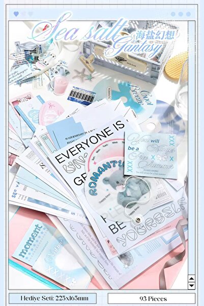 Buka Shops Набір Bullet Journal і Scrapbook — 101 деталь Синій набір наклейок...