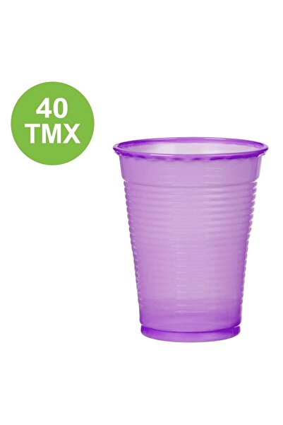 OEM Set of 40 Purple Plastic Cups 200ml