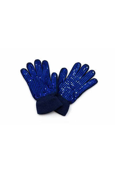 Luna Nueva Women's Sequin Gloves New Season Stylish Design Shiny Detailed Win...