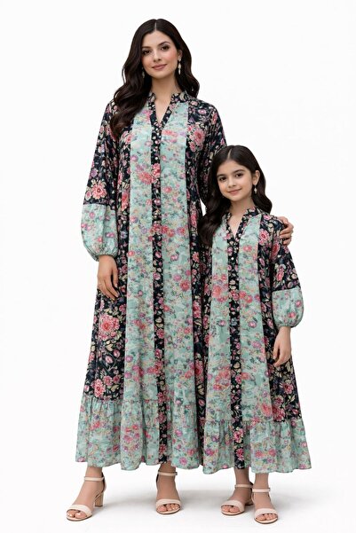 ELLA Mother and daughter jalabiya with a modern Ramadan theme