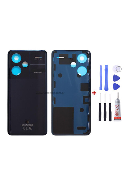 Yedcom Redmi Note 13 Pro Plus 5G Siyah Arka Cam Kapak Pil Kapağı Tamir Set Be...