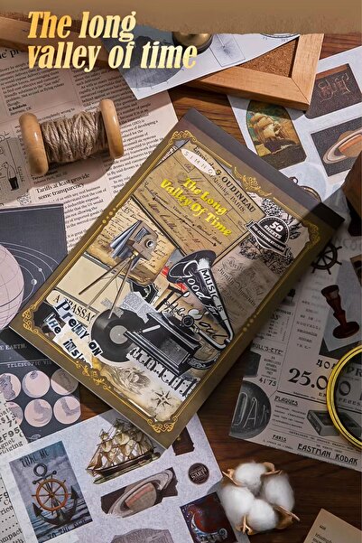 Buka Shops Bullet Journal and Scrapbook Sticker Set - 50 Sheets of Vintage Tr...