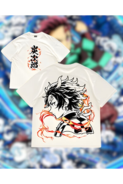 Touz Moda Demon Slayer Printed Unisex Oversize T-Shirt