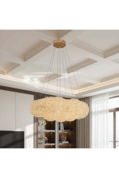 LightPlanet Lustra LED Suspendata Cristal ENZO Golden Sponge Echivalent 600W