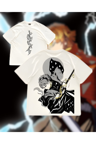 Touz Moda Demon Slayer Printed Unisex Oversize T-Shirt