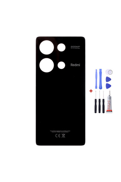 Yedcom Xiaomi Redmi Note 13 Pro 4g Siyah Arka Kapak Arka Cam Pil Kapağı Tamir...