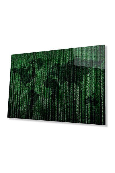 idealizbiz Harta lumii Matrix din sticlă temperată de 4 mm - Harta lumii Matrix