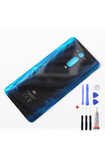 Yedcom Xiaomi Mi 9T Mavi Arka Kapak Arka Cam Pil Kapağı Tamir Setli