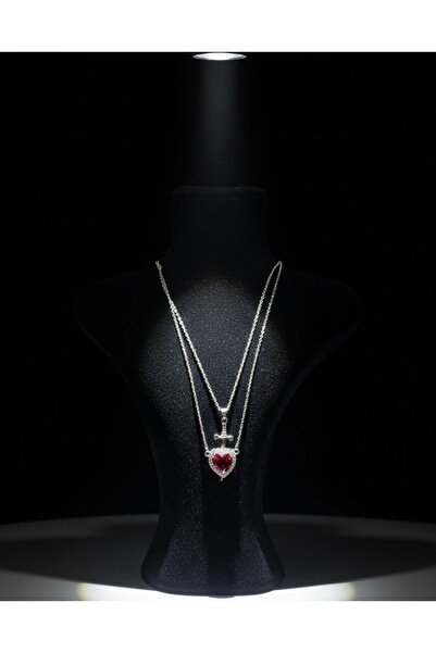 LEO Kalp kılıç kolye