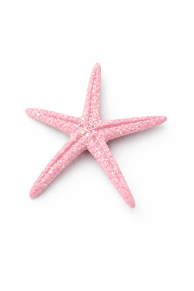 Floray Design Pembe Simli Deniz Yıldızı Figürlü Saç Tokası