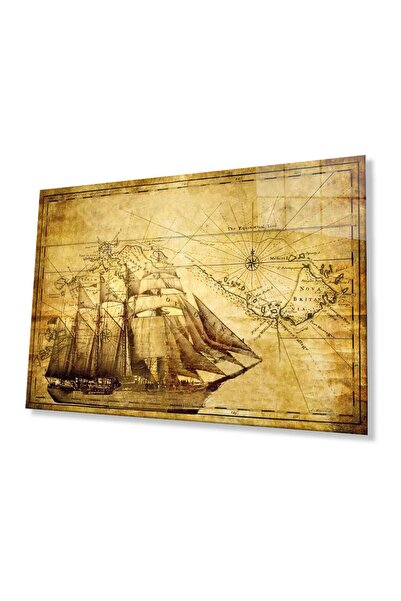 idealizbiz Sticlă temperată pentru pictură pe sticlă, tip Hartă Veche, 4mm, r...