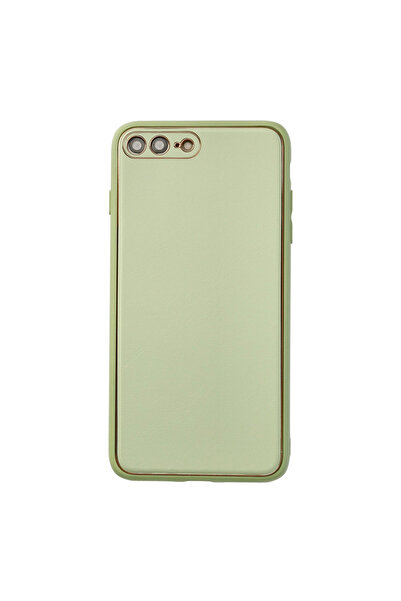 eco port Iphone 7 plus case coco leather silicone cover - light green