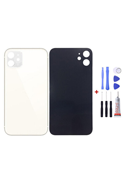 Yedcom Iphone 11 Beyaz Uyumlu Arka Kapak Arka Cam Pil Kapağı Tamir Setli