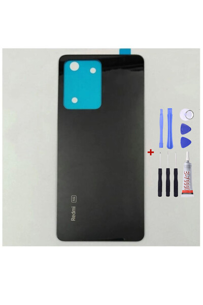 Yedcom Xiaomi Redmi Note 12 Pro 5G Siyah Arka Kapak Arka Cam Pil Kapağı Tamir...