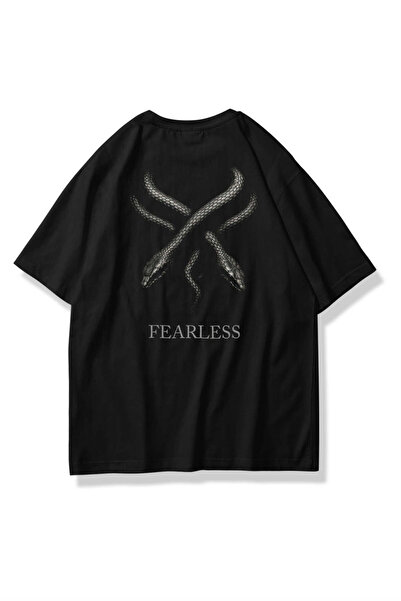 Trendiz Unisex Fearless Tshirt Siyah