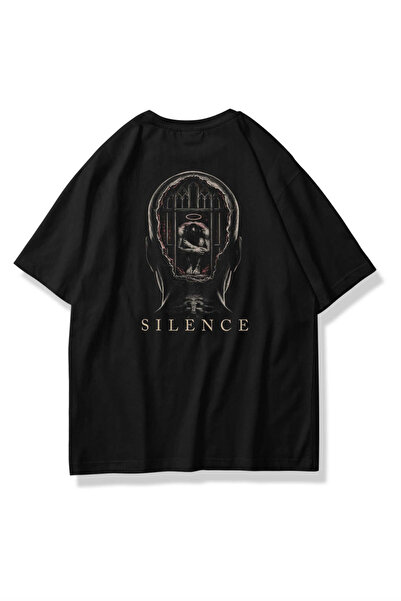 Trendiz Unisex Silence Mind Tshirt Siyah