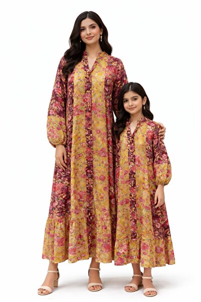 ELLA Mother and daughter jalabiya with a modern Ramadan theme