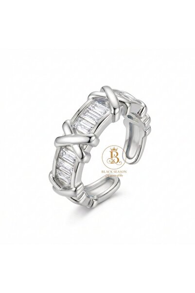 Black Season خاتم مرصع بفصوص الزاركون – من بلاك سيزون