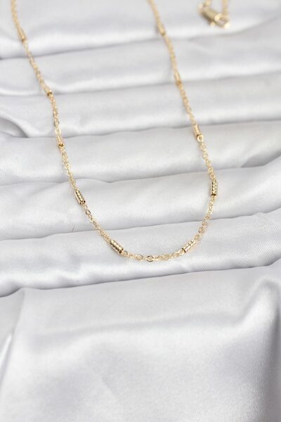 Twin Store Cm 1 Gold Rk Bar Chain Model 60 cm Women's Necklace