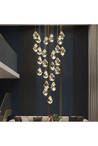 Jiju Lustra LED Luxury Crystal Flowers