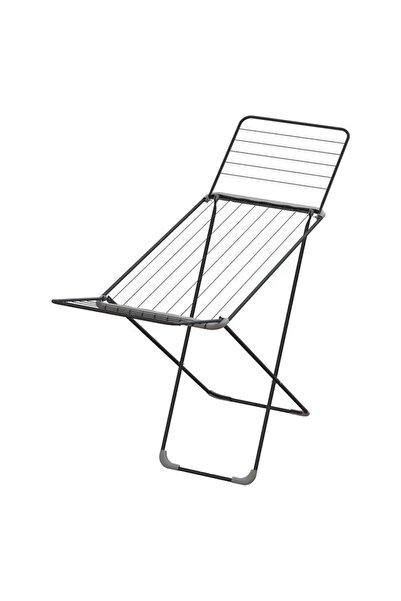 ELITECOMMERCEMARKET Grey Metal Clothes Dryer 180x55x92cm