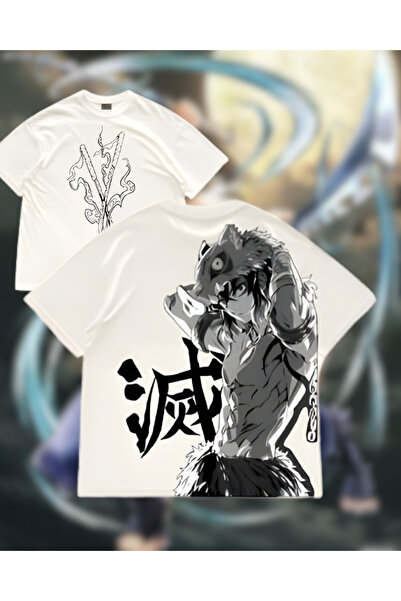 Touz Moda Demon Slayer Printed Unisex Oversize T-Shirt