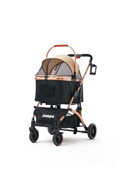 Zampa Mode Kedi & Köpek Arabası Haki - 20 kg Kapasiteli Premium Gold Tasarım