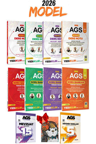 Yediiklim Yayınları MEB AGS Tüm Dersler Soru Bankası + Ders Notları ve Deneme...