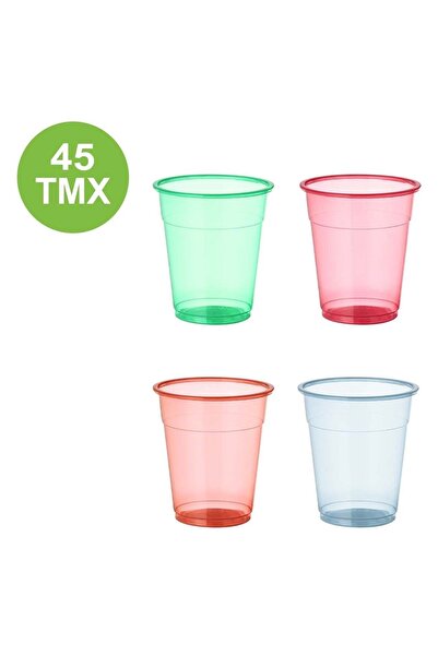 OEM Set of 45 Plastic Cups of Different Colors 300ml