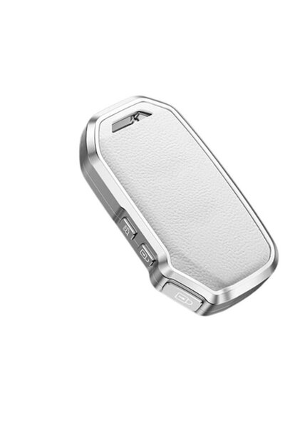 OEM Key Case, Aluminum with White Leather, KIA Sportage Stinger Ceed Sorento ...