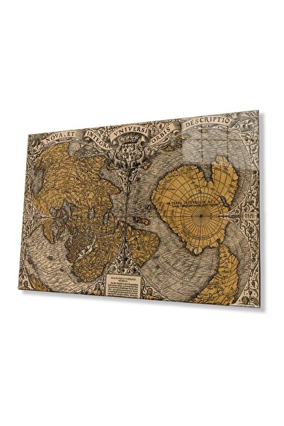 idealizbiz Harta Lumii Vechiului Monde, sticlă temperată de 4 mm, rezistentă,...