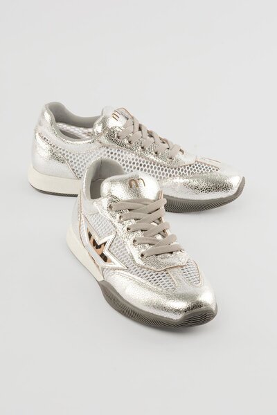 Mubiano Women's Sneaker Mesh Patent Leather Detailed Leopard Star Sports Shoe...