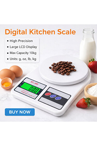Goldorion SF-400 Hassas Dijital Mutfak Tartısı - 10 Kg Kapasiteli Elektronik ...