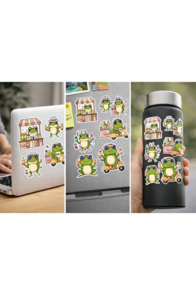 Limitless Design مجموعة ملصقات الضفدع اللطيفة - 22x30 سم |   تصاميم ممتعة وملونة