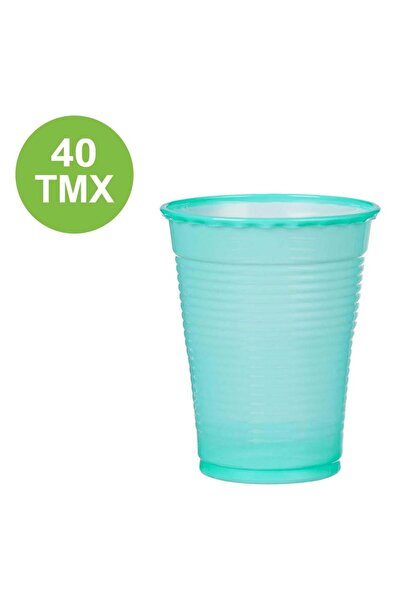OEM Set of 40 Turquoise Plastic Cups 200ml