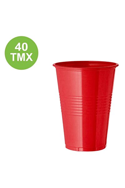 OEM Set of 40 Red Plastic Cups 200ml