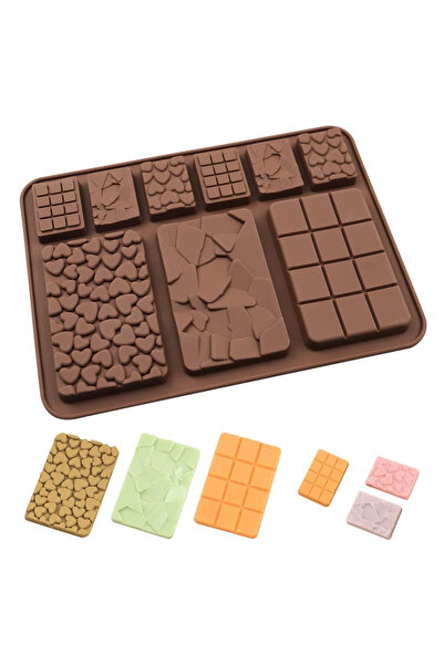 Getshopmini Chocolate Mold Tablet Chocolate Mold Heart Pattern Chocolate Mold...
