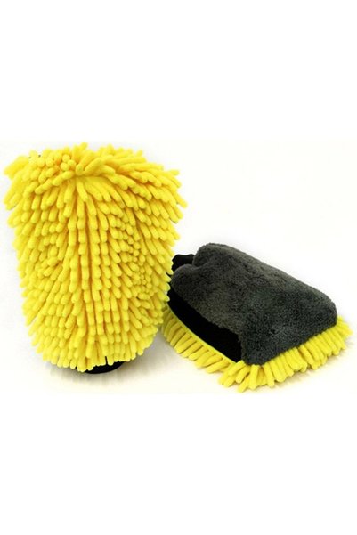 Universal Car Auto Washing Cleaning Glove Sponge Plush Large Size Double Surf...