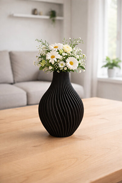 Adel3D Modern Dekoratif Vazo | 3D Baskı Özgün Tasarım | Minimal Ev & Ofis Mas...