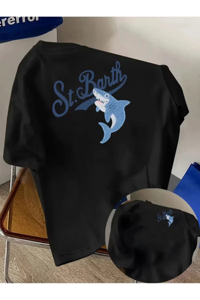 ALEYZA MODA Balik printed oversize women's/men's unisex white t-shirt