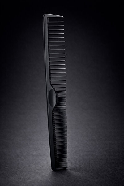 OEM Professional barber comb, black, rare and fine teeth, ergonomic handle
