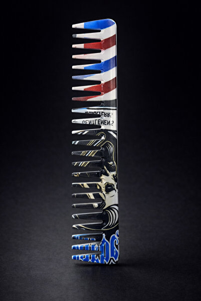 OEM Επαγγελματική χτένα κουρέα με αραιά δόντια – κόκκινο-μπλε μοντέλο με καλλ...