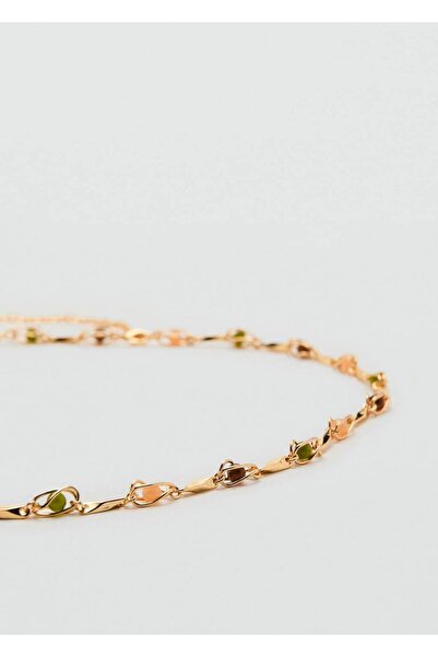 MANGO Woman Boncuklu zincir kemer