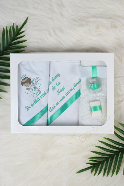 GoVo Kids Trusou botez Baietel, 6 piese, Ingeras – Set botez, Cadou Nasi