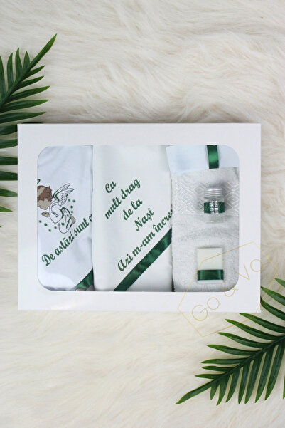 GoVo Kids Trusou botez Baietel, 6 piese, Ingeras – Set botez, Cadou Nasi