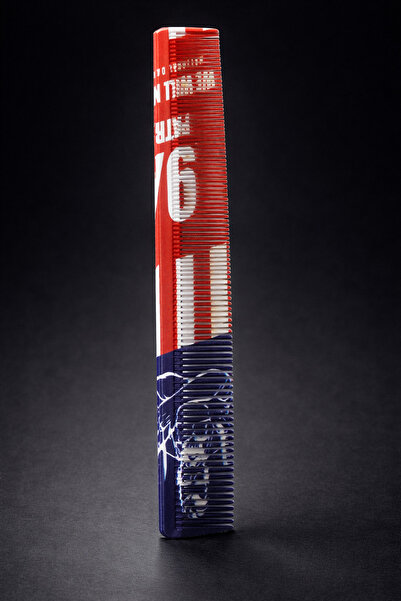 OEM Pieptene profesional pentru tuns și styling – model barber roșu-albastru,...