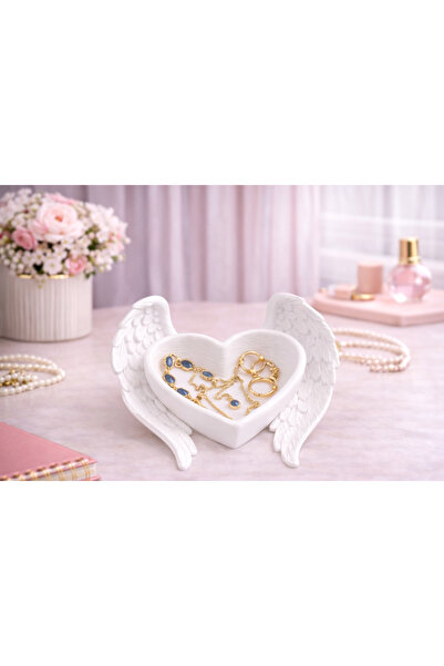PrintaBox Angel Winged Heart Jewelry Box |   White Decorative Ring & Bracelet...