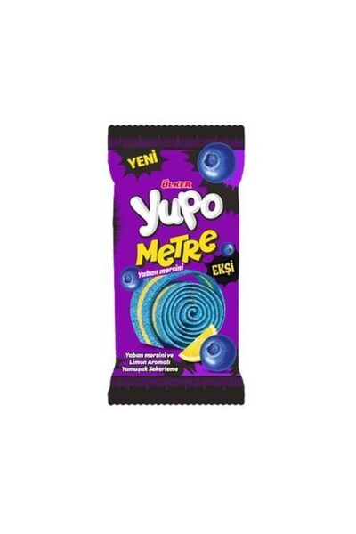 Ülker YUPO Metre - Yaban Mersini ve Limonlu - Ekşi - 50 gram - 12 Adet