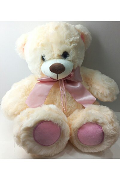 RETROVİBE PEMBE FİYONKLU PELUŞ AYI